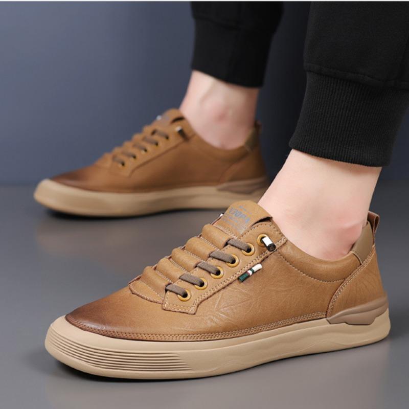 Fashion Fashion Platform Leather Sneakers for Men Designer Soft-soled Casual Male Board Shoes New Spring Autumn Sports Zapatos De Hombre