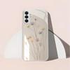 Light and Shadow Bouquet Metal Painted Glass Phone Case Suitable for Samsung GalaxyS26 S25 S24 S22 S21 S20FE/Ultra/PlusAnti Drop