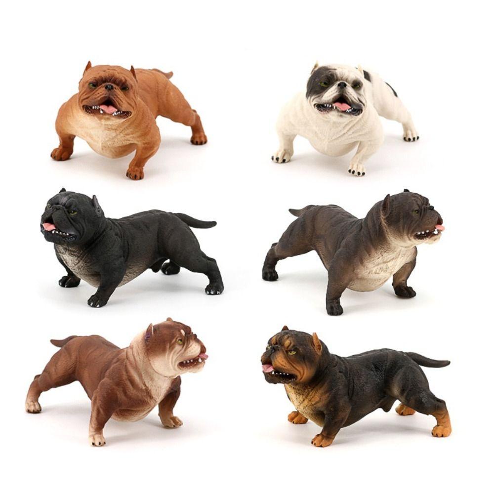 Animal Model Simulation Bulldog Educational Pitbull Figurine Children Toys Bulldog Model  Kids Toy