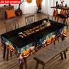 1 PC 2D flat printing Halloween dark style tablecloth, ghost pumpkin lantern, spider web, haunted house, witch