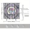 Elephant Mandala Shower Curtain - Colorful Paisley & Floral On Muted Gray, Ornate Artistic Bath Decor