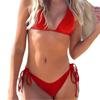 New Triangle Cup Lace-up Halter Sexy Bikini Split Swimsuit Swimsuit Women