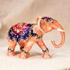 Elegant Thai Styles Metal Elephant Jewelry Box With Full Diamonds Decoration For Rings And Necklaces