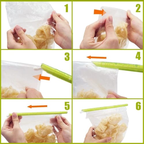 Samcos Convenient Bag Clips, Kitchen Clips, Refrigerator Bag Clips, Waterproof and Moisture-Proof Clips for Food Storage, Prevents Moisture from Getti