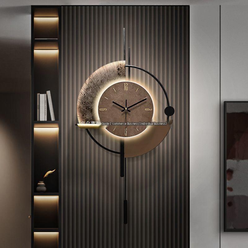Punch-Free Modern Minimalist Wall Clock for Living Room Decoration