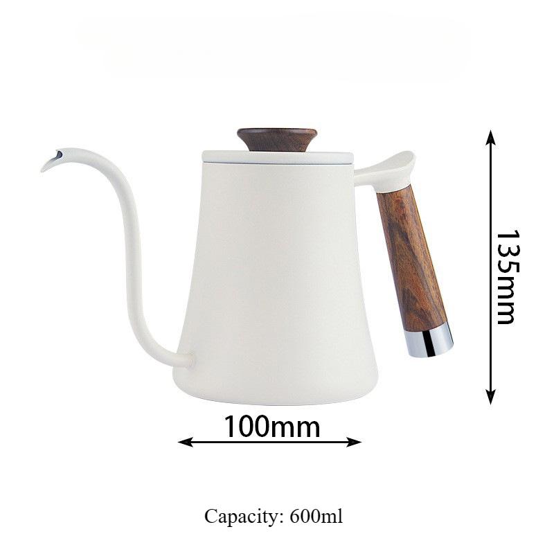 Sada hrnce na extrakci překapávané kávy, dlouhá hubička, filtrační hrnec s jemným ústím, nerezový hrnec na ruční přípravu kávy