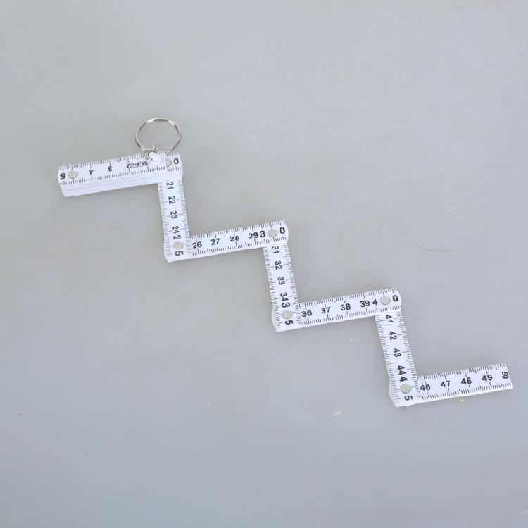 Convenient 50cm Folding Ruler Keychains DIY Measurement Gadgets Perfect For Measurements And Multifunctional Use