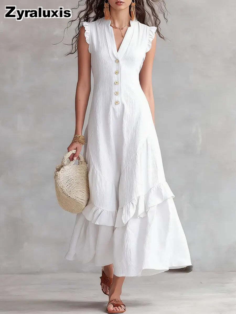 New Summer Elegant Minimalist Women s Sleeveless Dress S