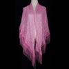 Versatile 140×140cm Lace Shawl Hollowed-out Design Breathable Tassel Shawl Elegant Evening Gown Shawl for Women