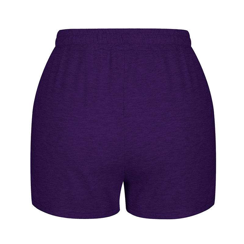 Ropa de Mujer Verano Damas Cintura Elástica Sueltos Pierna Ancha Color Sólido Casual Deportivos Pantalones Cortos Para Niñas