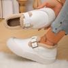 Fashion Winter Imitation Lamb Wool Inner Flat Shoes Women Round Toe Thick Bottom Ankle Boots Warm Short Plush Non Slip Outdoor Booties