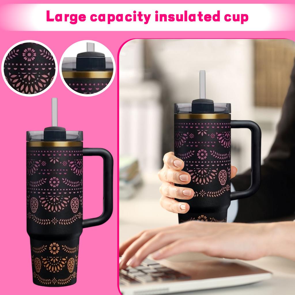 40oz Standard Packaging Portable 304 Stainless Steel Large Capacity Mug High-value Car Mug