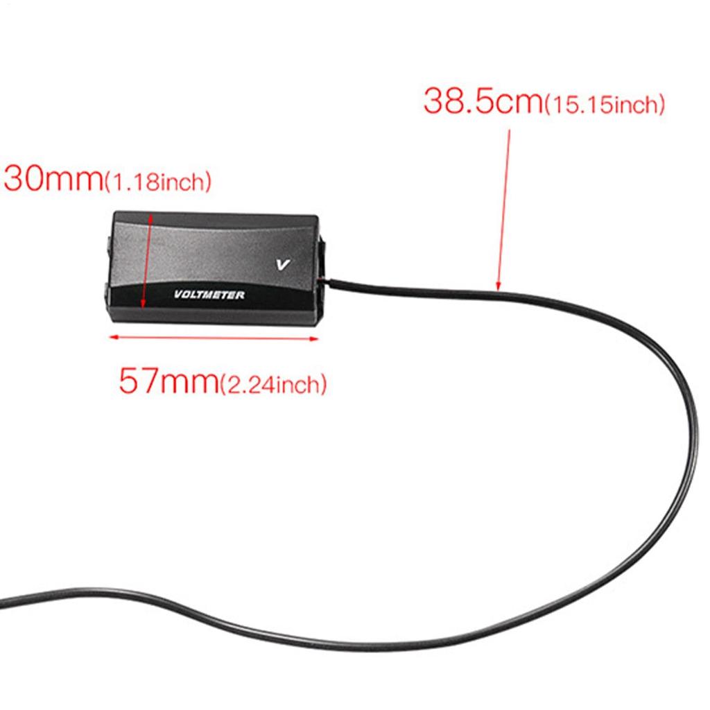 Car Voltmeter - Multipurpose Meter Car Tester | Dustproof Voltage Monitor Motorcycle Car Voltmeter Meter