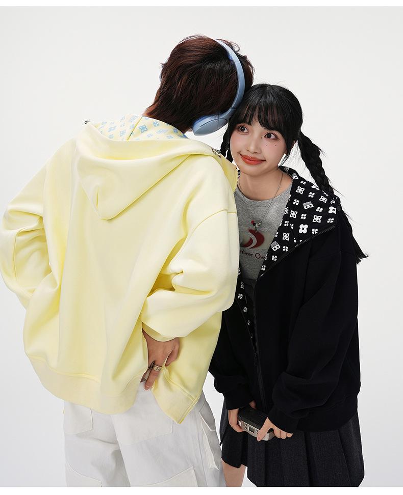 Spring & Autumn Unisex Hooded Cardigan: Trendy Mountain Style, Lightweight, Multi-color Options, Available for Group Purchase & Custom Printing.