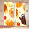 Set Of 2 Flat Printing Curtains Without Rod Fruity Pancake Delight Valentine Is Day Holiday Versatile Polyester Fabric Curtain Made