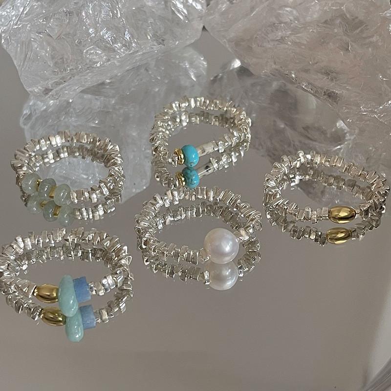 Copper Adjustable Fashionable Ring For Women With Ins Trendy Design And Elegant Features Geometric