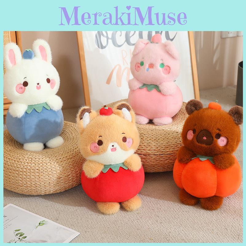 Animal Fruit Transformed Plush Toy Cute Soft Filled Doll Children Gift Holiday