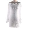 Women's Hip Dress One Shoulder Lace Long Sleeve Midi Dress Party Wear Fashion Women Clothing