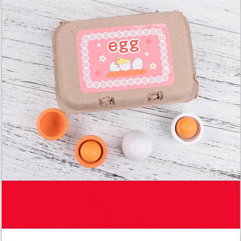 Holzeier Enteneier Spielfamilie Cheile Küchenspielzeug