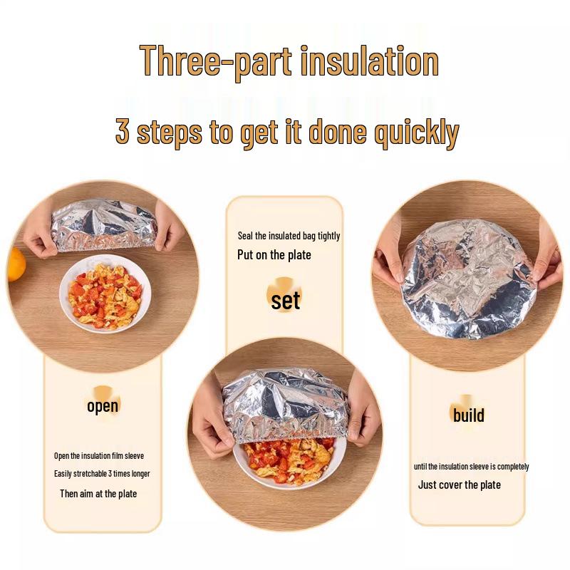 Aluminum Foil Food Insulation and Fresh-Keeping Cover for Kitchen and Dining Table