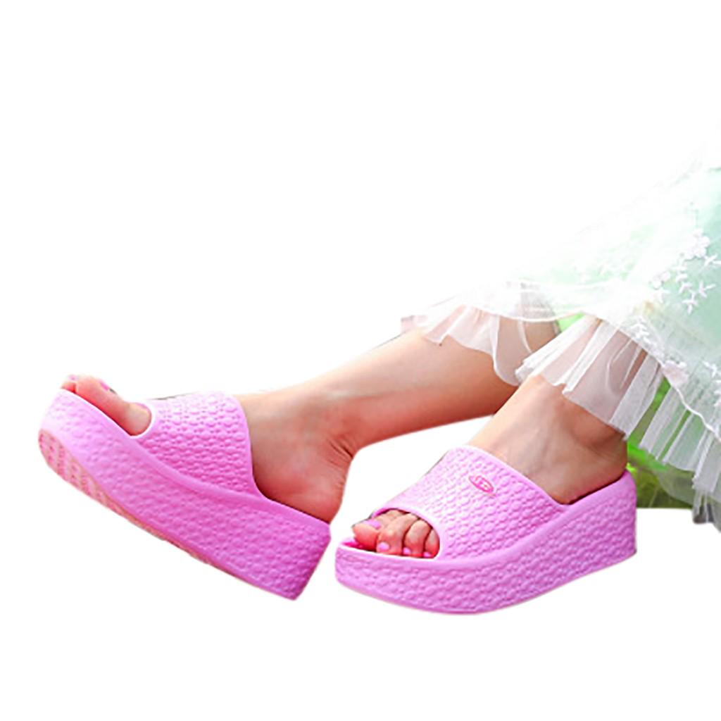 Thick Soles Fashion Women Summer Sandals Platform Shoes Beach Hole Slippers Wide Width Women Sexy Slippers For Women Lingerie