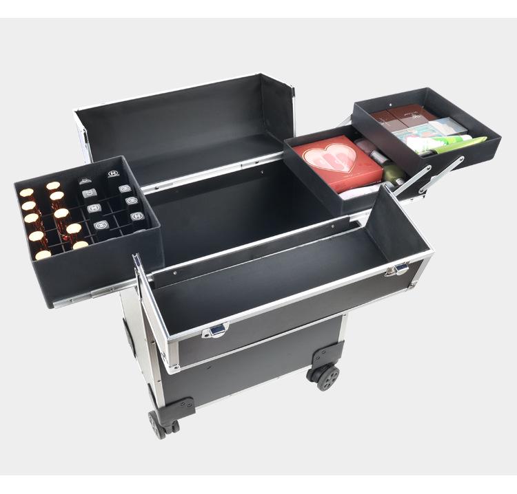 Large Universal Makeup Case with Wheels - Professional Storage for Beauty, Hairdressing, Nail Art, and Tattoo Supplies