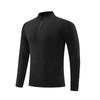 2024 Men's Quick-Dry Long Sleeve Thumbhole Sports T-shirt - Windproof, Half-Zip Running & Fitness Top for Spring/Autumn.