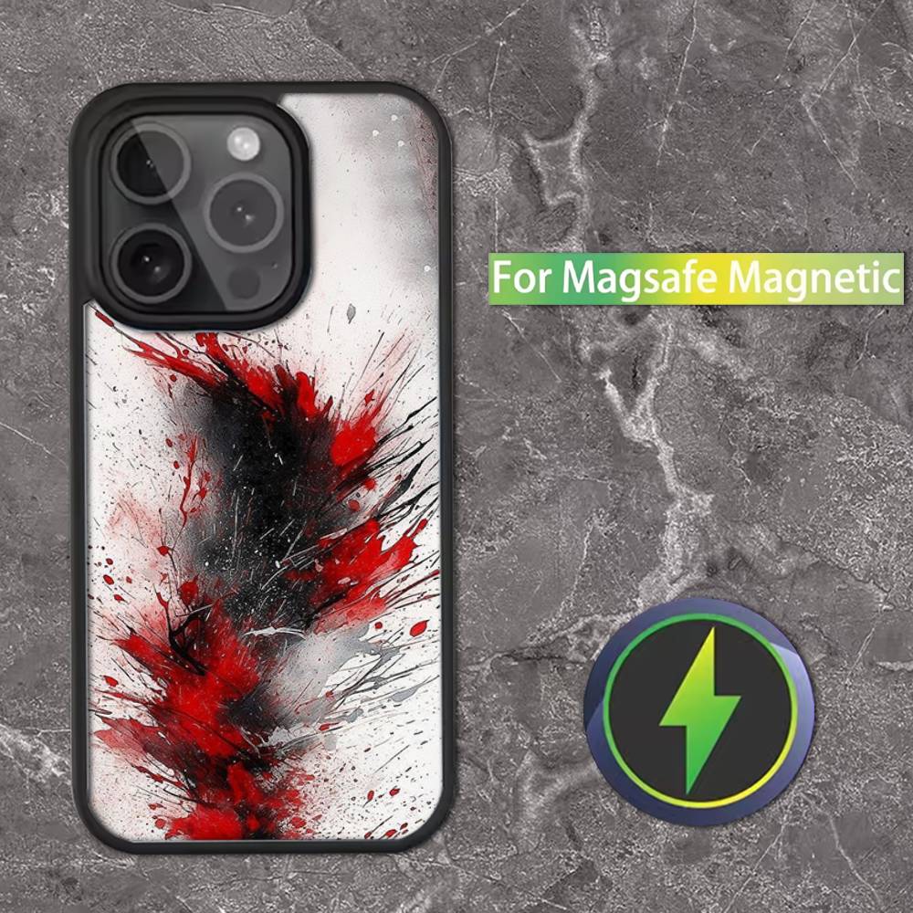 HALLOWEEN BLOODY SPLATTER Phone Case For iPhone 17,16,15,14,13,12,11,Pro,Max,Plus,Mini,SE Magsafe Magnetic Wireless Charging