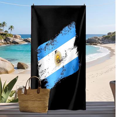 Argentina National Football Team Printed Beach Towel Quick Dry Soft TowelPortable Large Rectangular Beach Blanket for Travel Swimming Pool