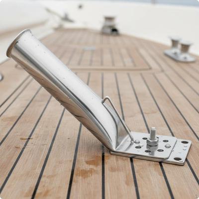 Boat Fishing Rod Base Easy Installation Stainless Steel Holder for Anglers, Yacht