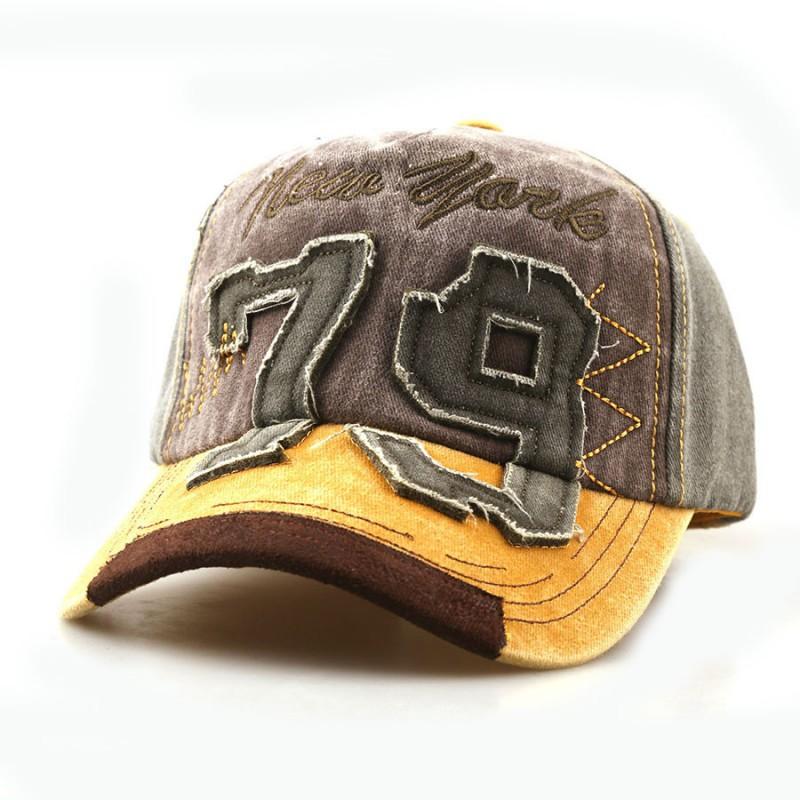 Vintage Distressed 79 Embroidered Baseball Cap Unisex Adjustable Sun Hat Outdoor Casual Wear