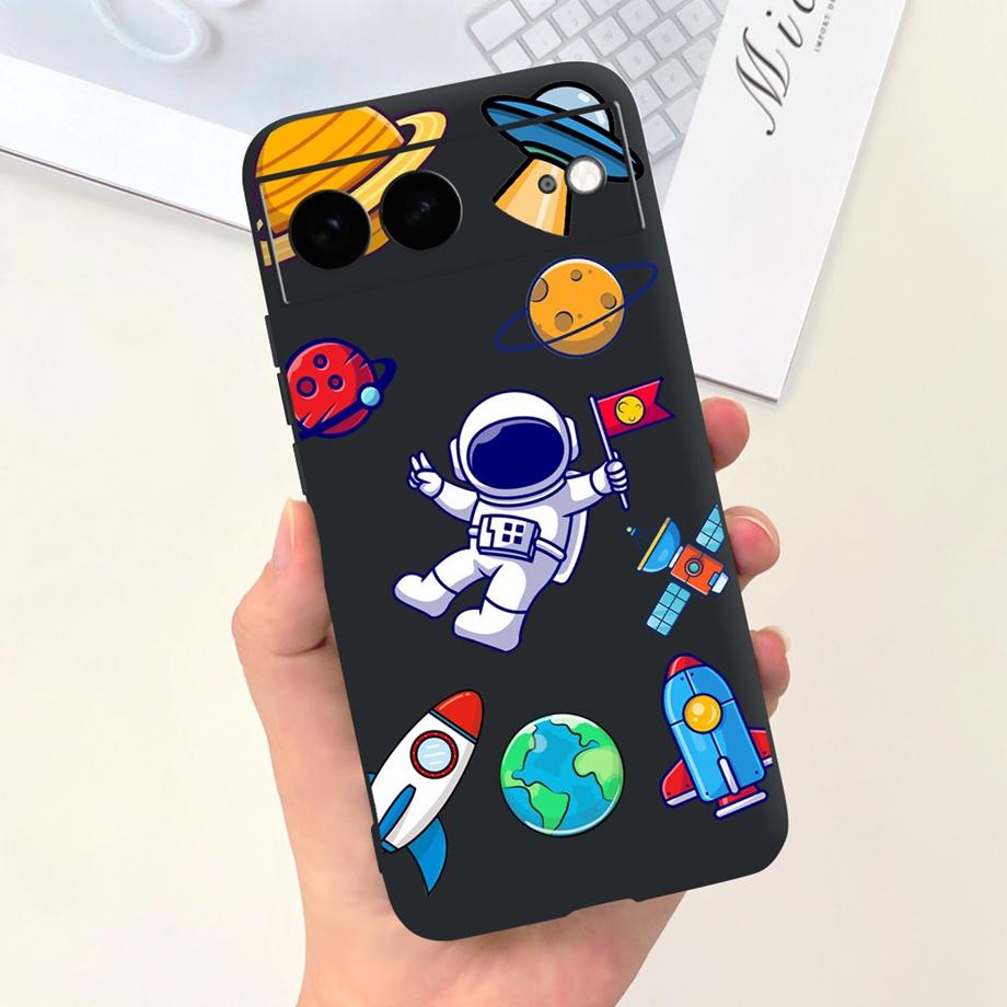 Für Google Pixel 7 Pro Hülle Weiche Silikon Handyhülle Für Pixel7 Google 7Pro Stoßfänger Niedliche Mode Cartoon Hülle Katze Mond Nacht Tasche