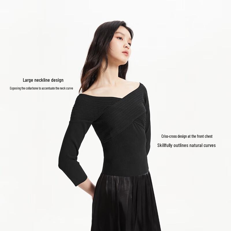 Vero Moda Women's Elegant Wide Neck Knit Top