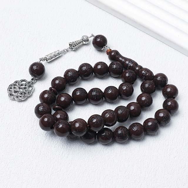 Middle Eastern 33-Bead Handheld Rosary Bracelet, 12mm, for Men and Women