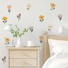 6Pcs Wall Decals, Flower Print Wall Stickers, Self-Adhesive Removable Waterproof Wall Decals for Home Bedroom Living Room Kids Room