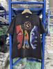 SAINT New Japanese Street Fashion Brand Washed Vintage T Shirt Highquality Portrait  Pattern Printing Unisexs Short Sleeves