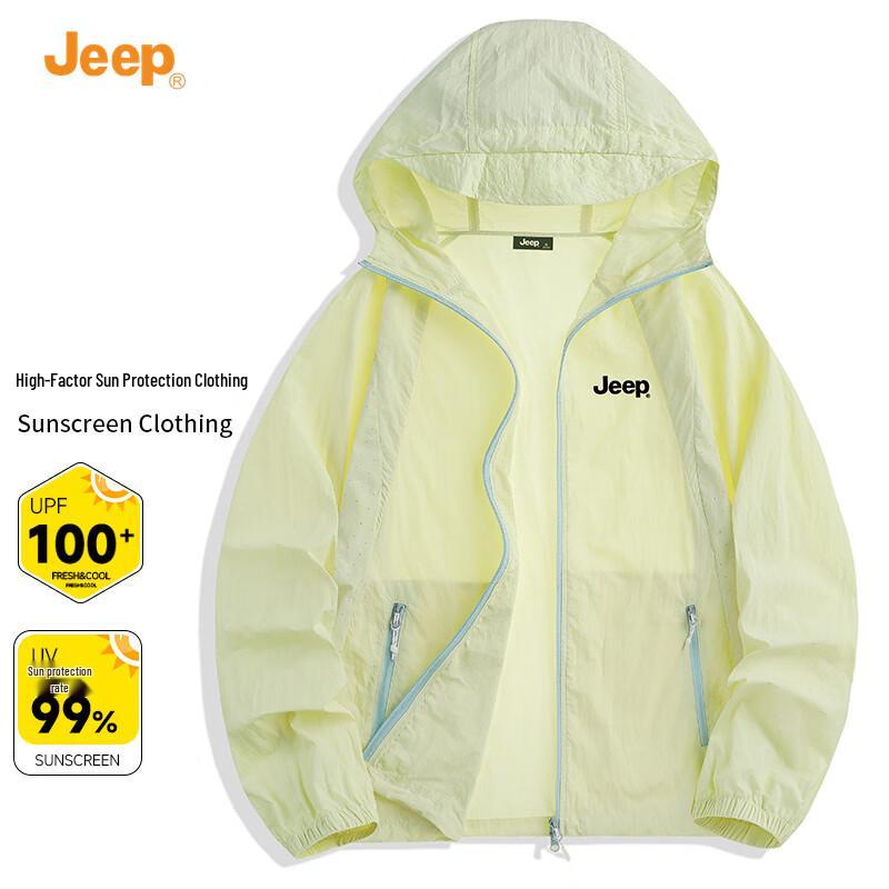 JEEP Men s Outdoor Ice Silk UV Protection Hooded Jacket L