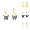 Trendy Multicolor Butterfly Earrings Elegant European American Fashionable Jewelry