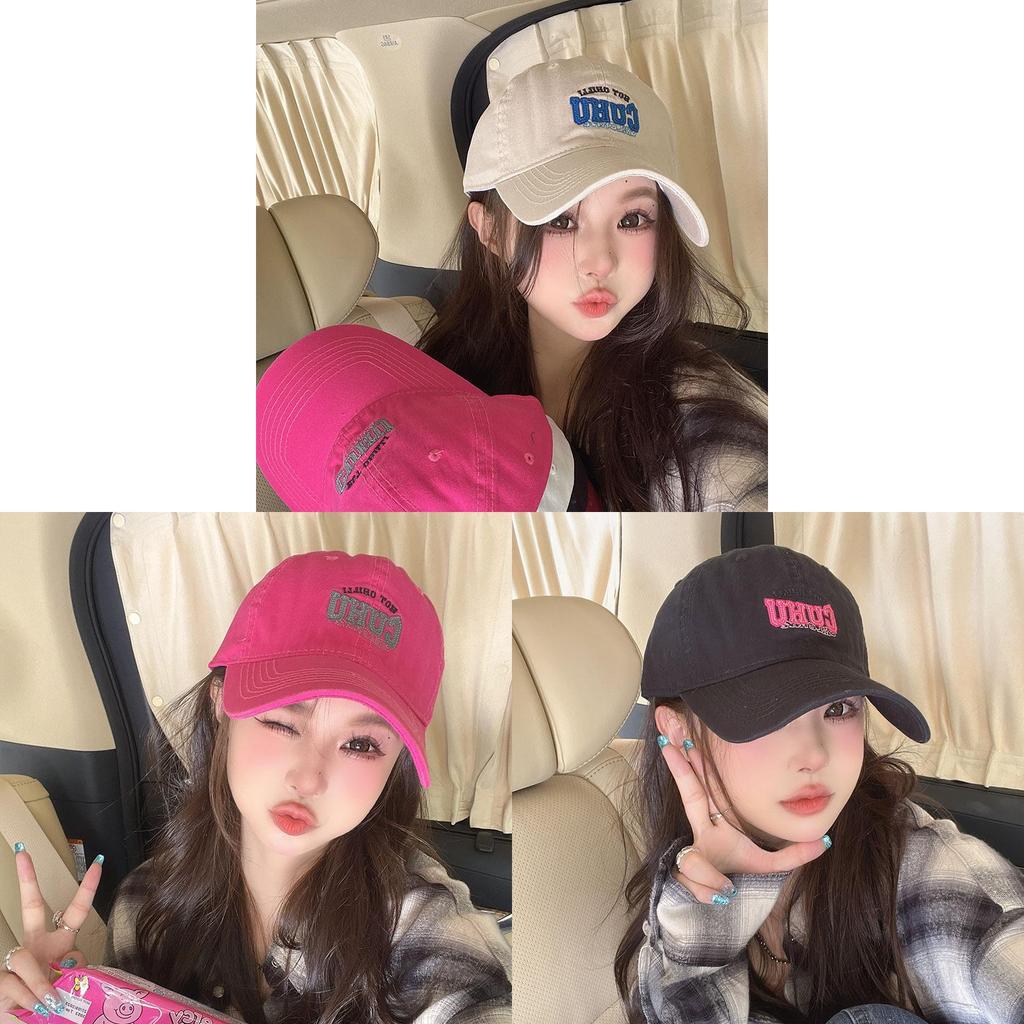Cihu Cotton Baseball Cap With Embroidered Letters For Outdoor Casual Wear