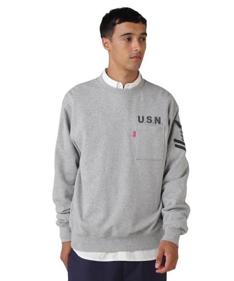 

Avirex NAVAL CREWNECK SWEAT, Men s XL, 382 Oxford, 783-3932005