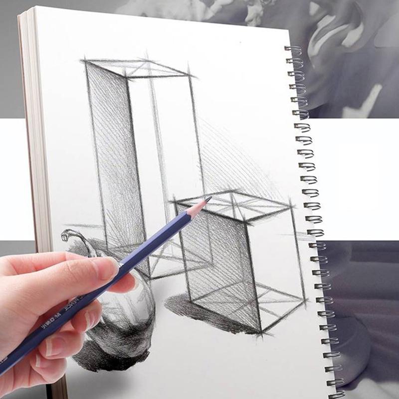 8K/16K Sketchbook Thick Paper Brown Spiral Notebook Professional Artist Graffiti Painting Book Art School Stationery