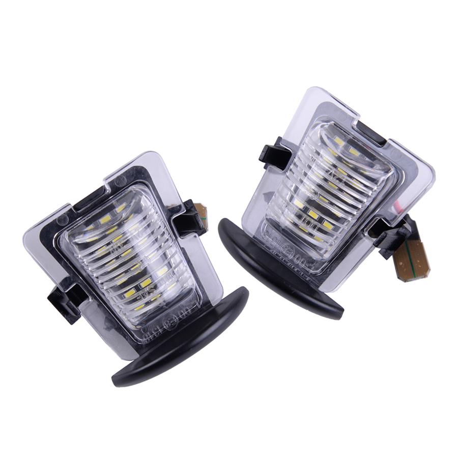 For 07-18 Jeep Wrangler JK Rear License Plate Light Bumper Lamp Clear Lens White