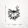 1pc Dragonfly Floral Metal Wall Art, Weather Resistant Garden Statue Mural for Patio, Gift for New Year Easter Nature Insect Lovers
