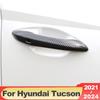 For Hyundai Tucson NX4  2022 2023 2024 Hybrid N Line ABS Carbon Car Door Handle Bowl Cover Decoration Sticker Accessories