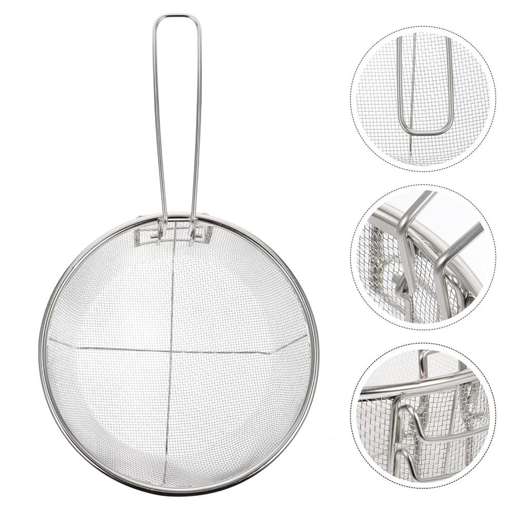 Lightweight and Compact Stainless Steel Deep Fry Basket for Easy Storage