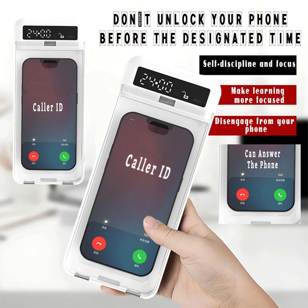 Transparent Lid Phone Locker Storage Box 24 Hours Phone Box College Students