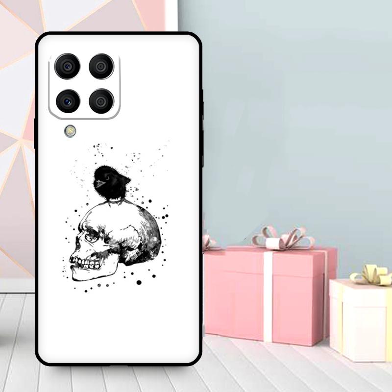 Raven Skull Case For Samsung Galaxy M36 M12 M52 M06 M16 M56 M33 M15 M55 M31 M13 M14 M53 M32 M35 M34 M54