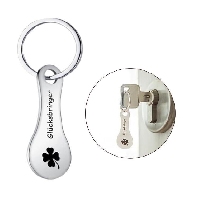 Praktischer Stabiler Edelstahl Einkaufswagen Münz Schlüsselanhänger Charm Anhänger 3er Pack Abnehmbar Einkaufswagen Modeaccessoire