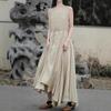 Peach Blossom Patchwork Sleeveless Retro Dress - Loose Fit, 3 Colors