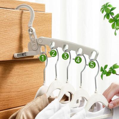 Space-saving Clothes Hanger Portable Folding Clothes Rack Coat Hanger with Strong Load-bearing Capacity  for Travel